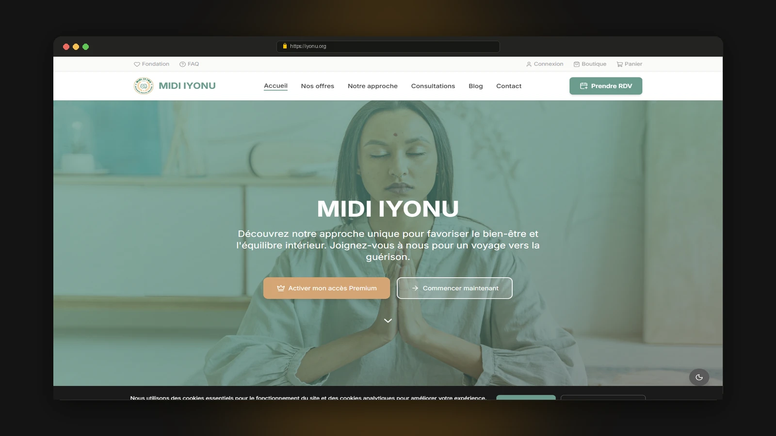 MIDI IYONU - Plateforme de Soins Holistiques & E-commerce